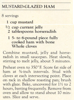 Paul Lynde Bon Appétit, June 1978 Mustard Glazed Ham