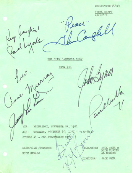Script signed by all the stars